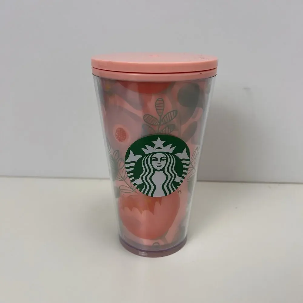 2020 Spring Starbucks Tumbler Pink Flower Limited Edition 16oz Plastic
